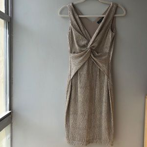 Ralph Lauren Metallic Twisted Knot Dress